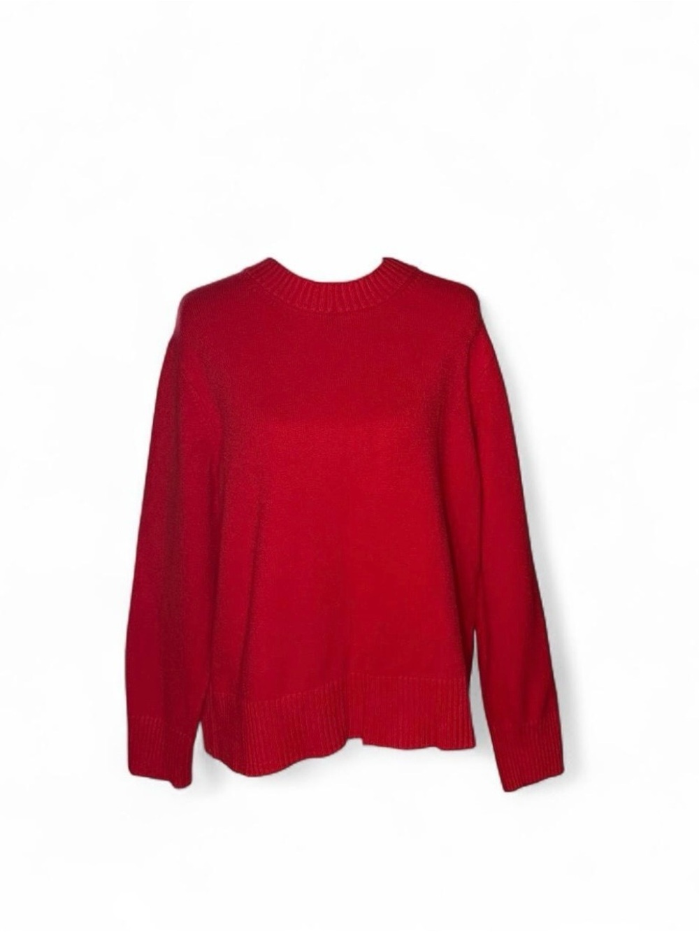 A New Day Red Knit Crewneck Sweater Women’s Size XXL Long Sleeve Ribbed Hem